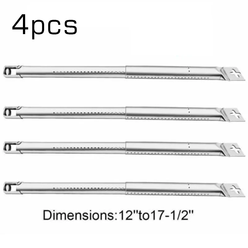 4pcs Scalable BBQ Gas Grill Tube Burners Adjustable 30-45cm Replaced Stainless Steel Tool Universal Replacement