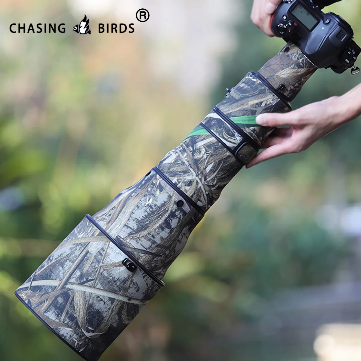 CHASING BIRDS camouflage lens coat for NIKON AF-S 800mm F5.6 E FL ED VR elastic waterproof and rainproof lens protective cover