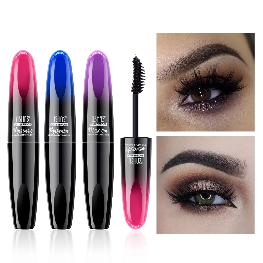 1Pcs Natural Black Waterproof Curly Mascara Lengthens Eyelashes Long Lasting Mascara Makeup Eyes Cosmetic