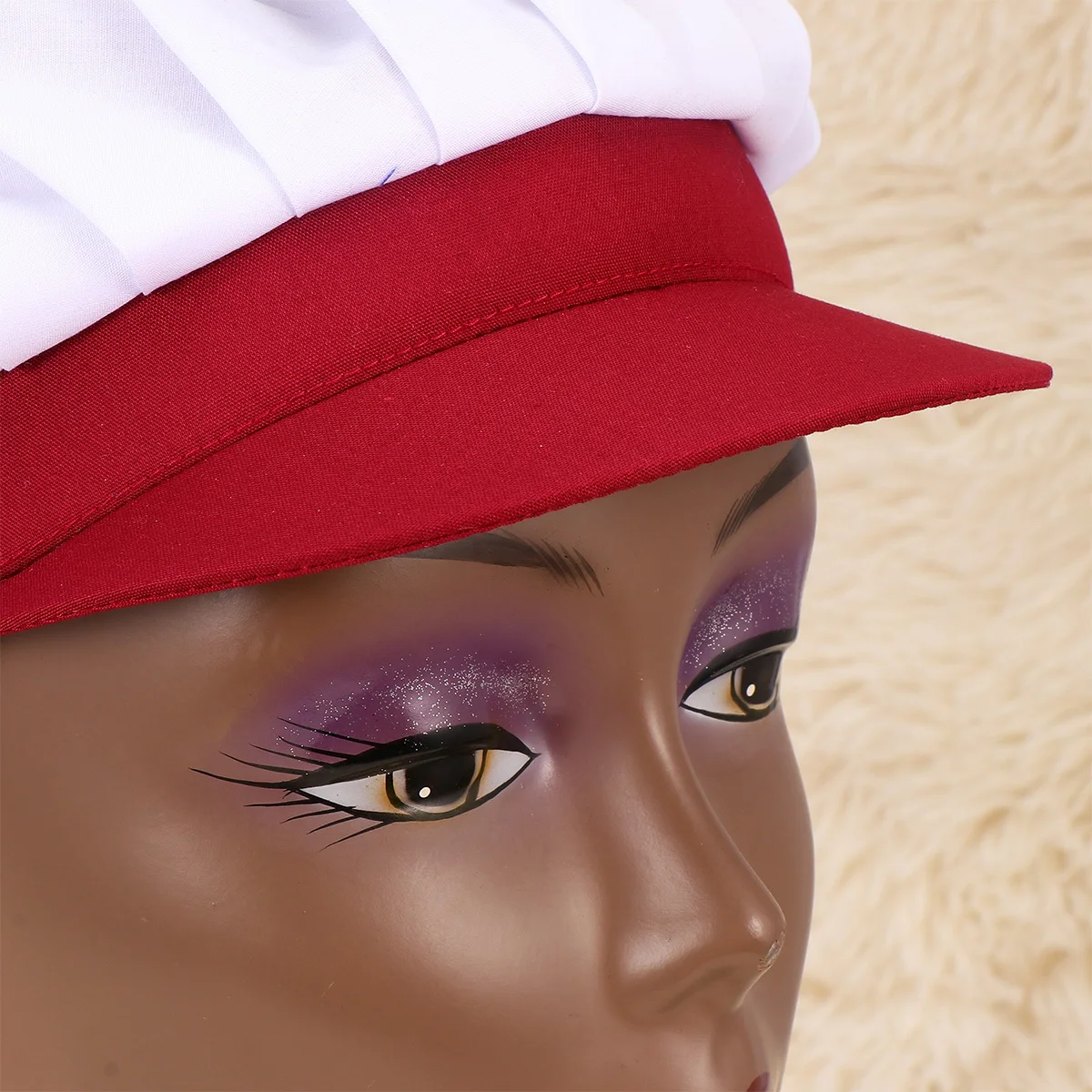 

Красная шляпа шеф-повара, дышащая сетчатая рабочая кепка, защитная пылезащитная шапка для пищевой мастерской для мужчин и женщин, сетчатая рабочая кепка