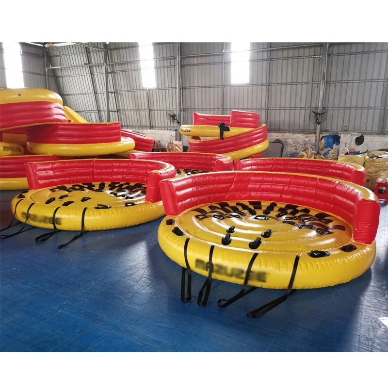 Water games inflatable water sports toys adults towable water ski tube flying sofa crazy UFO boat ride boats for sale