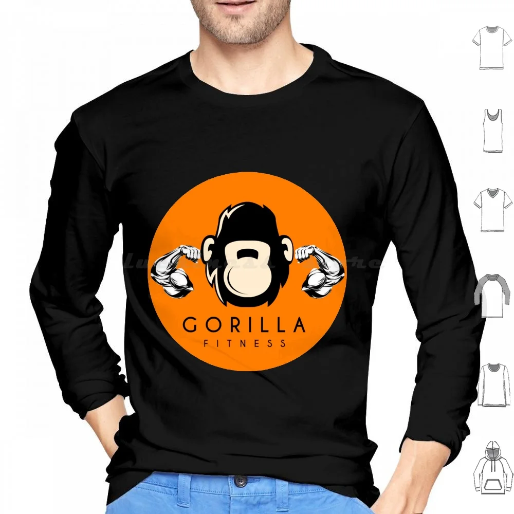 Gorilla Fitness Lovers Fitness Classic T-Shirt Hoodies Long Sleeve Gorilla Fitness Lovers Classic