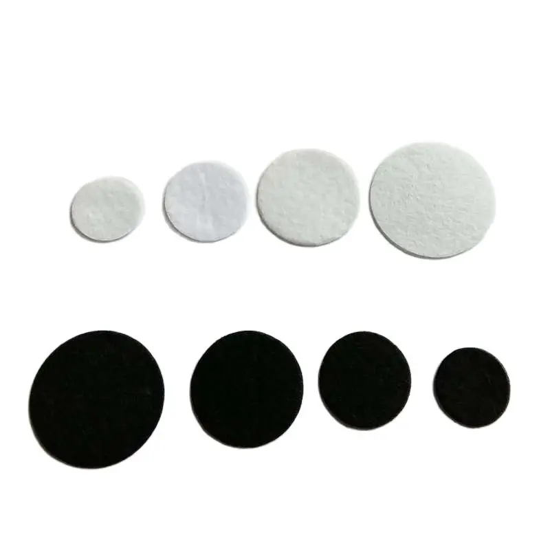 100pcs/lot White or Black Round Felt Fabric Pads Eco-friendly Patches Circle Pad for Fabric Flower Accessories DIY Scrapbook