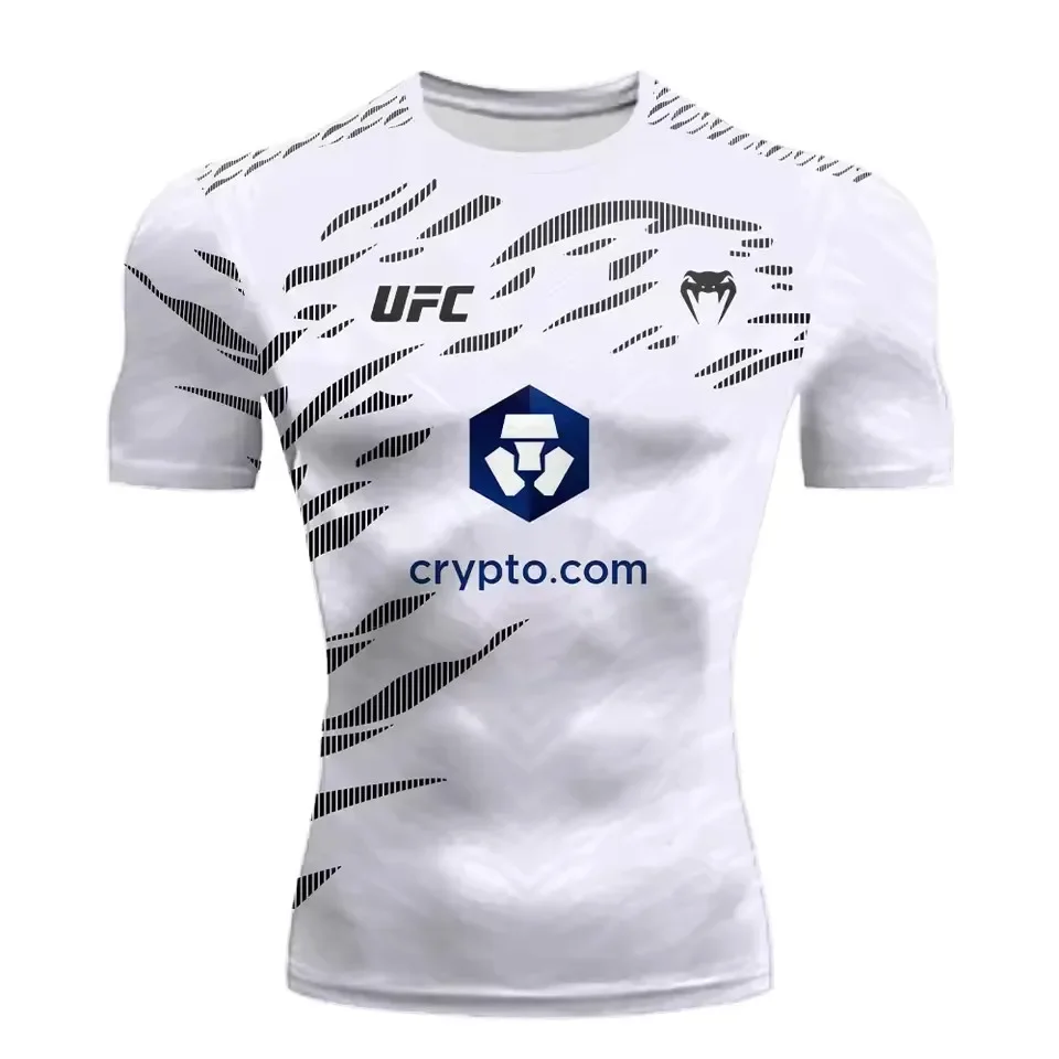 2025 جديد حار بيع UFC الملاكمة مباراة Pursuer تي شيرت للرجال والنساء في الصيف عادية تنفس المتضخم التجفيف السريع
