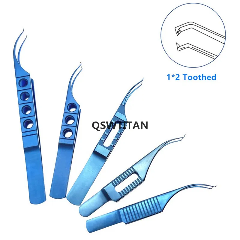 Ophthalmic Forceps Titanium Colibri beaked Toothed Forceps Fine Pierse Tweezers Dental Ophthalmic Surgical Instrument