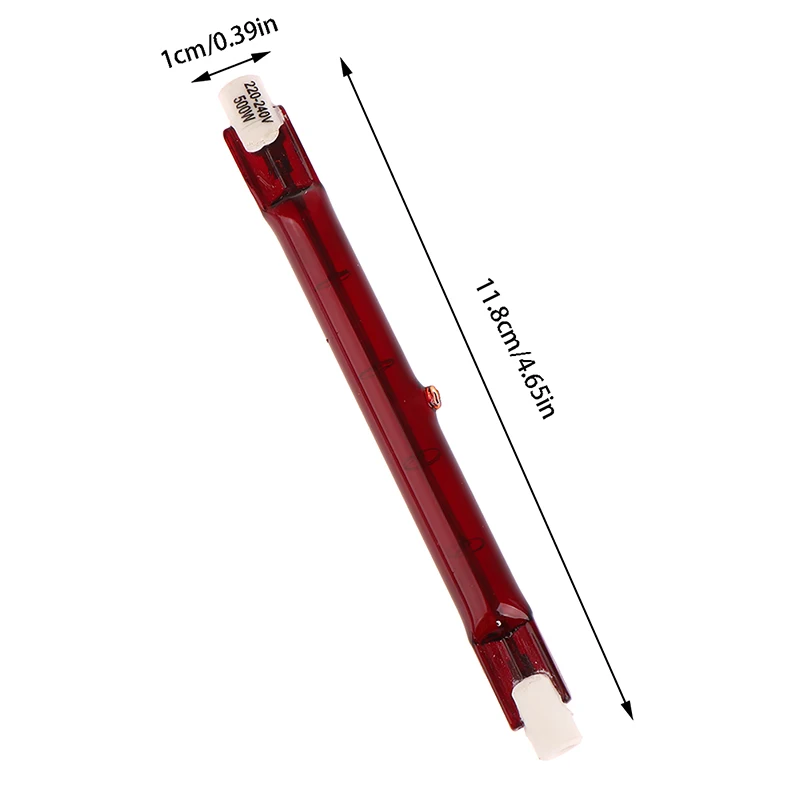 1 unidad 500W rojo R7 IR infrarrojo halógeno al aire libre sombrilla calentador tubo bombilla lámpara 118mm decoración del hogar suministros para fiestas navideñas