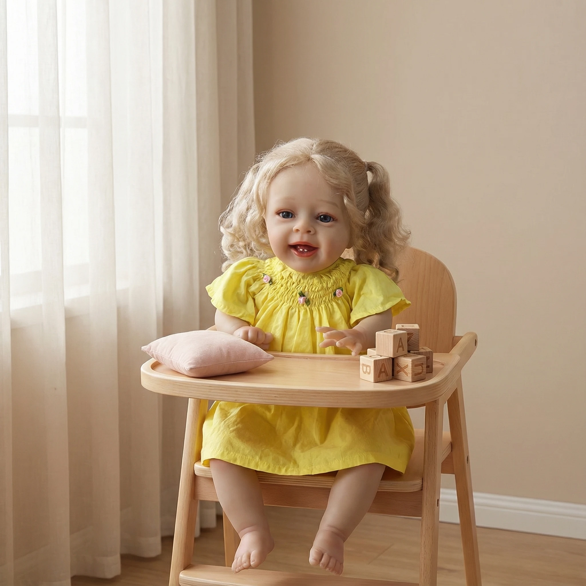 

NPK 20 Inch Yannik Version Reborn Doll Cute Girl with Rooted Hair Soft Cuddle Body Toddler High Quality Popular Collectible