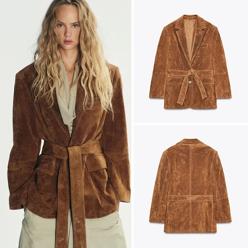 

Новое осеннее поступление, женский костюм Jaet, повседневное женское пальто с воротником-стойкой и воротником-стойкой из искусственной замши