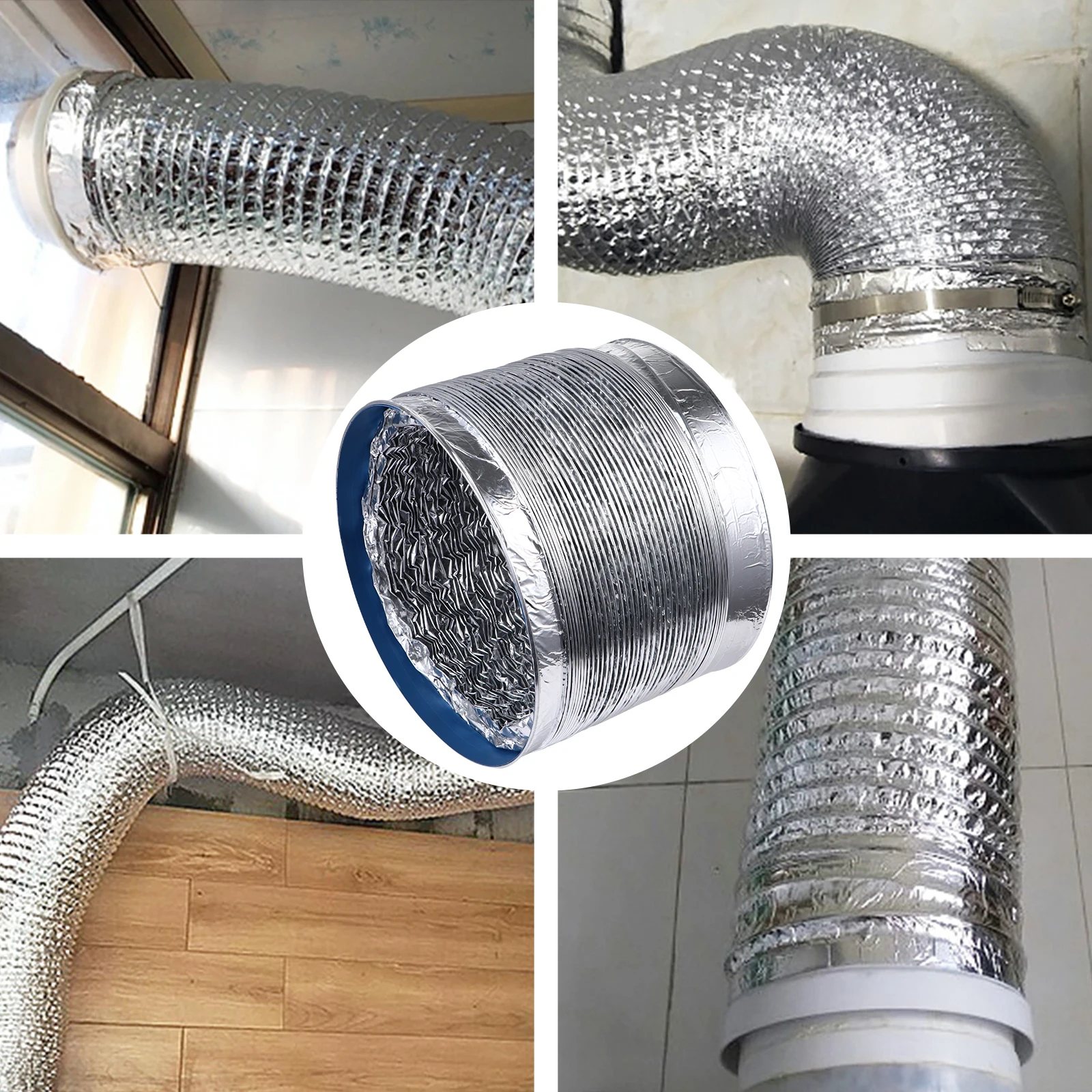 

Range Hood Exhaust Hose Dryer Vent Pipeline Kitchen Accessories Aluminum Foil Air Ducting