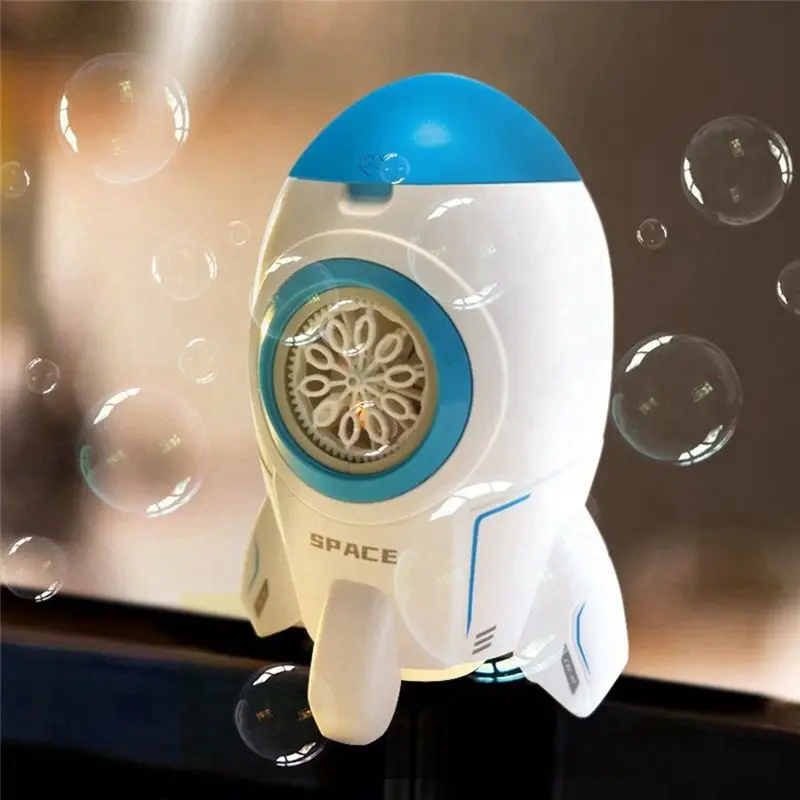 ماكينة فقاعات كهربائية صاروخية حمراء صافية FBIL-V16 مع شحن خفيف بزر واحد لمرحلة الفقاعات للأطفال في الصيف #5