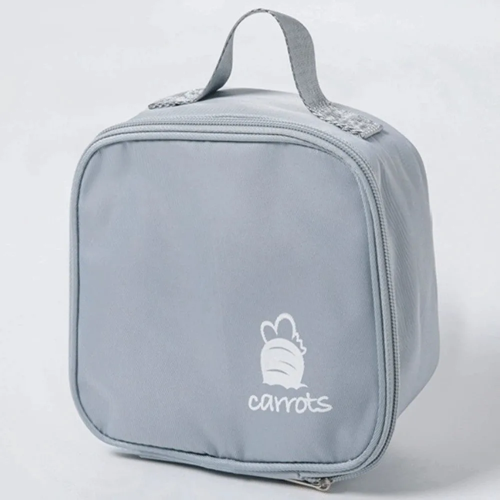 Triangular Shape Portable Breakfast Bag Thickened Design Waterproof Material Insulated Lunch Bag Handheld Style Small Size