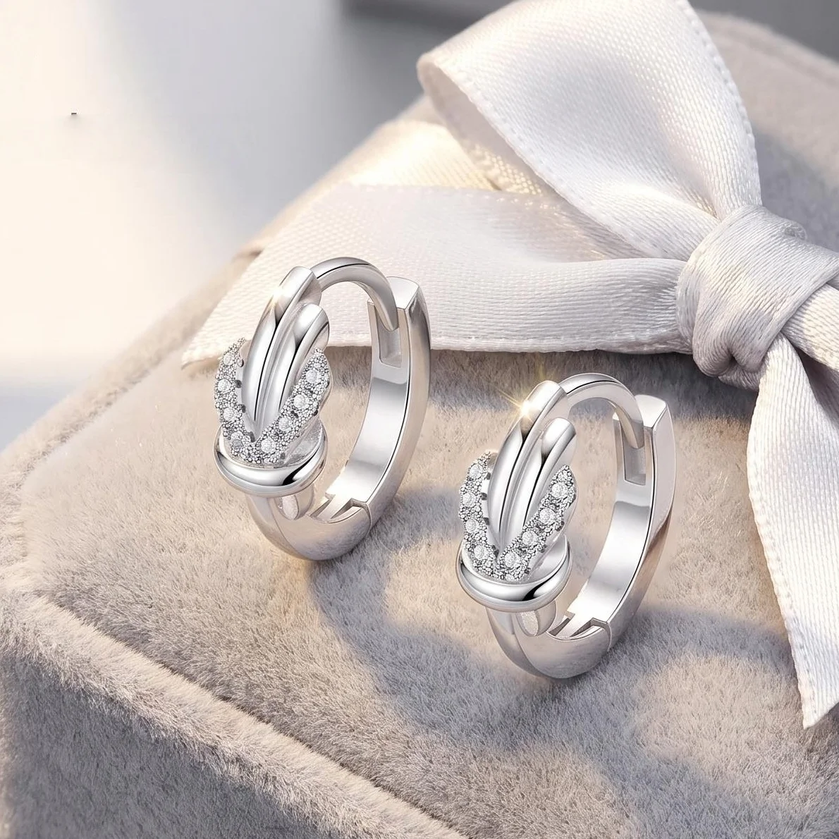 925 Sterling Silver Earrings Exquisite Cute Fashion for Women Wedding Jewelry Classic Female Accessories High Quality Gift Party