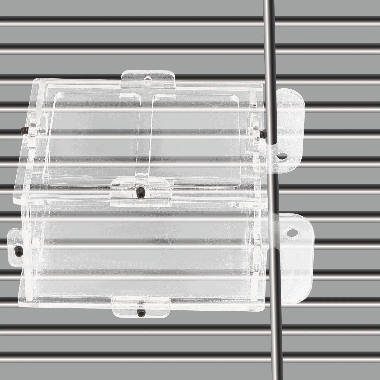 Bird Feeder Acrylic Material Durable Safe Design Large Capacity Smooth Surface Easy Application Creative Protective Design Pet