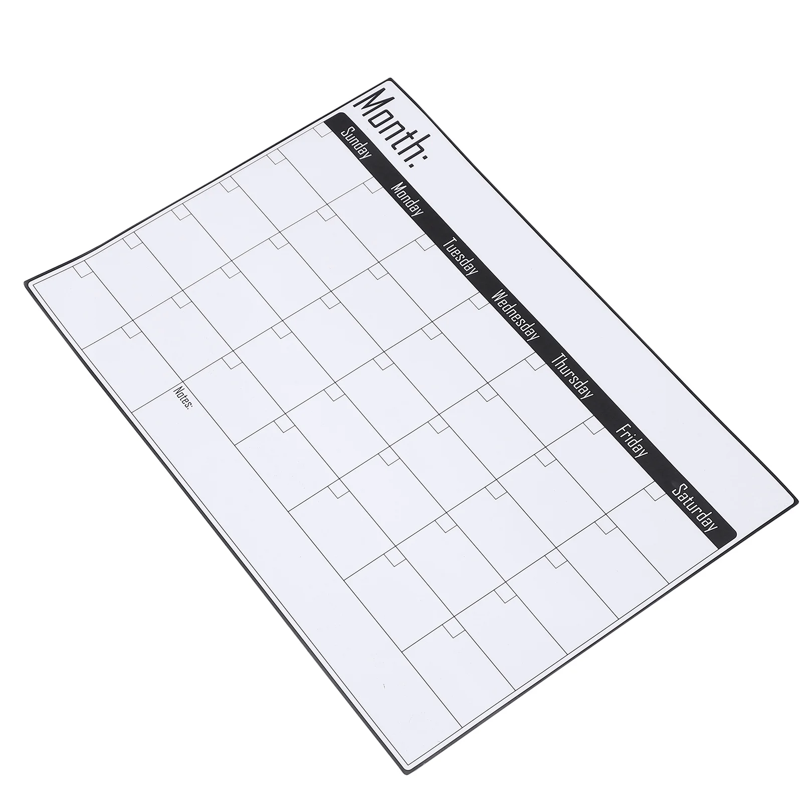 

1pc Magnetic Monthly Black Erasable Surface Refrigerator Schedule Board Home Organizer Fridge Refrigerator Sticker Sticker