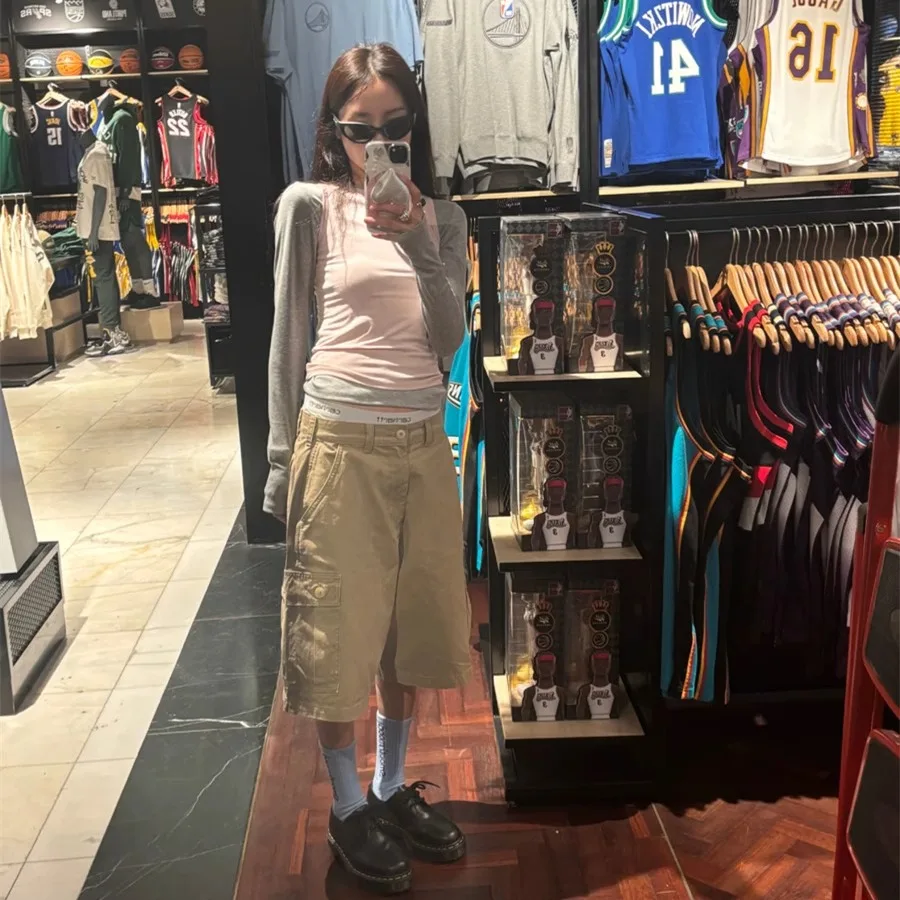 Neutral Sle Workwear Pants Loose Wide Leg Medium Waist Zipper Closure Korean Faion Autumn 2025 Ladies Casual Trousers