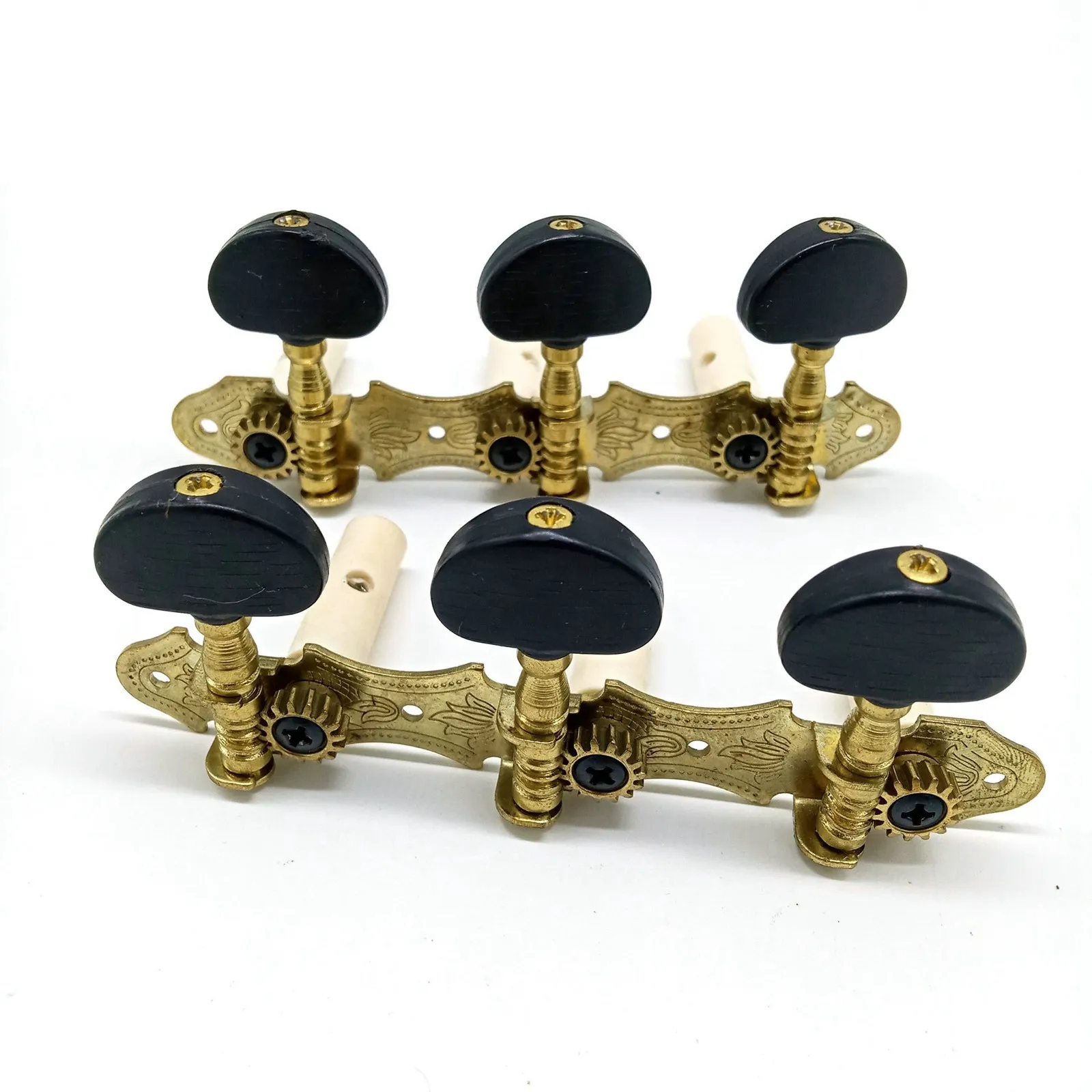 Clavijas de afinación de cuerda de guitarra clásica izquierda y derecha, cabezales de máquina, sintonizadores, teclas 3L3R, accesorios de guitarra profesionales, negro