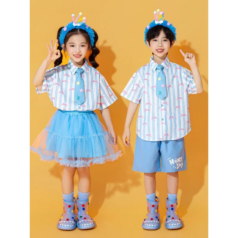 

June 1st Children's Cheerleading Uniform Primary School Games Clothing Kindergarten Chorus Performance Class Uniform Suit