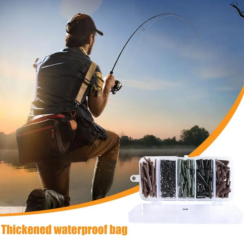 

Fishing Accessories Kit Fishing Lines Crimp Sleeves Wire Loop Saltwater Leaders Protector Tube With Storage Box For Fishing