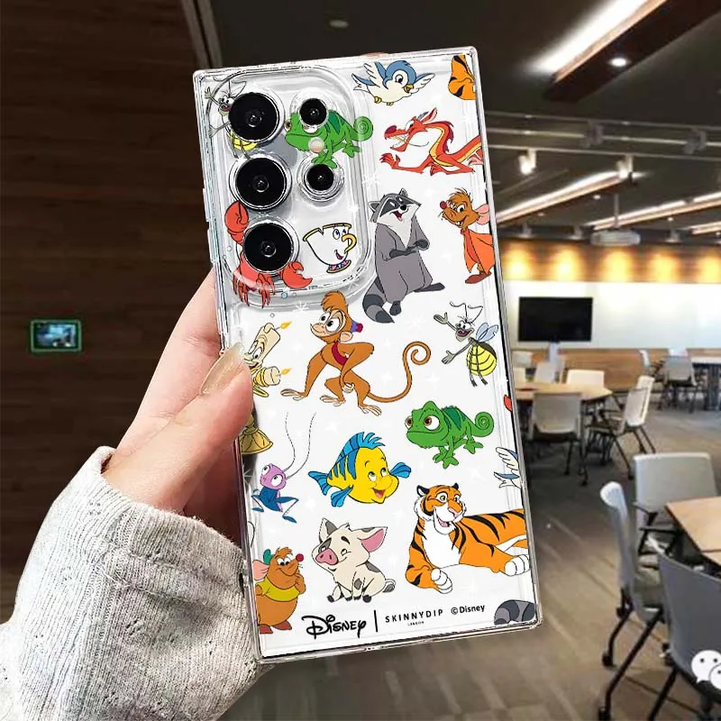 

Disney cartoon characters For Samsung Galaxy S25 S24 S23 S22 S21 S20 S10 Lite Plus FE Edge TPU 5G Transparent Phone Case