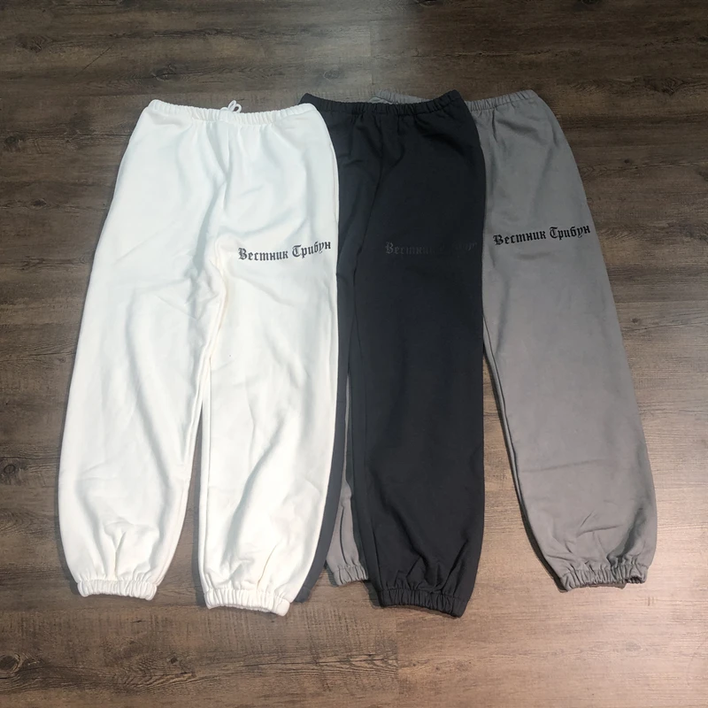 Frog Drift 1:1 KANYE WEST Streetwear Best Quality Vintage Sweatpants Casual Loose Ankle Binding Pants 100%Cotton Trouser For Men