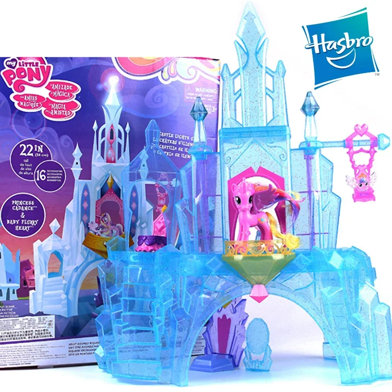 

Hasbro My Little Pony Equestria Light Up Crystal Empire Castle Model Toy Princess Cadance Baby Flurry Heart Figure Girls Gifts