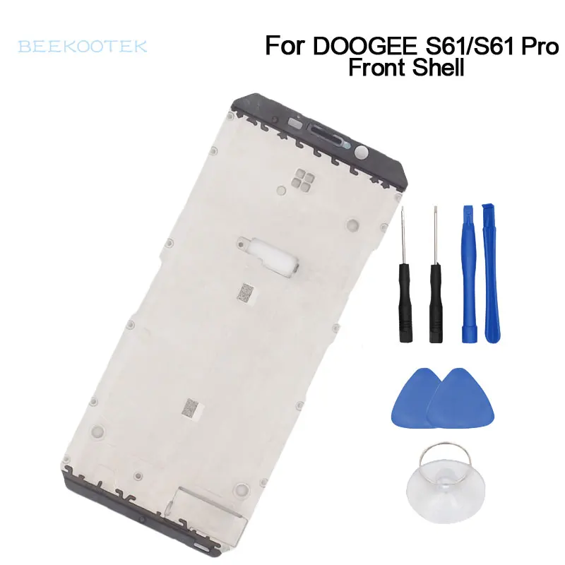 

Новый оригинальный ЖК-дисплей Doogee S61 Pro, передняя рамка в сборе, корпус для мобильного телефона с фотоэлементами для телефона Doogee S61