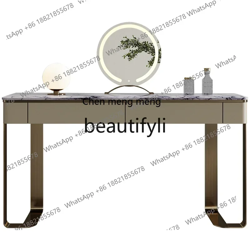 

D178 NEW y Dresser new natural marble desk makeup table two-in-one light luxury premium makeup table
