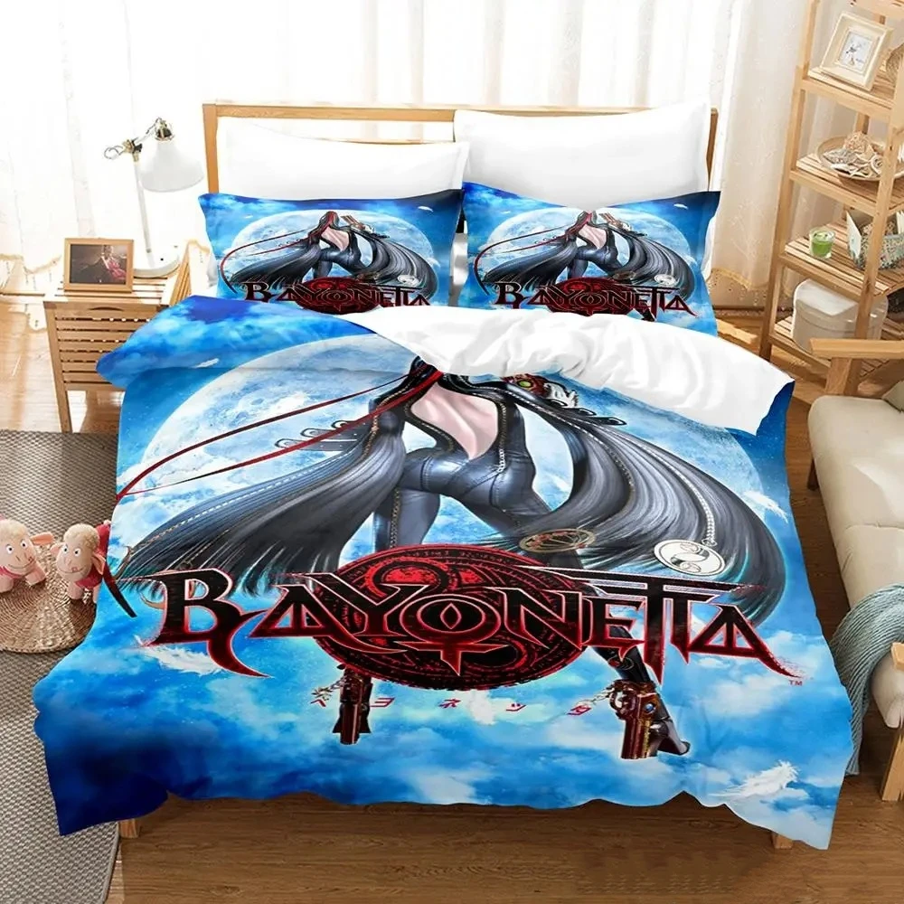 New Bayonetta Bedding Set Single Twin Full Queen King Size Bed Set Adult Kid Bedroom Duvetcover Sets Anime parure de lit Bed