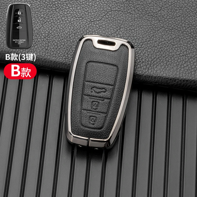 Car Key Case For Toyota Prius Camry Corolla C-HR CHR RAV4 Prado Izoa Levin Avalon 2018 2019 2020 Zinc Shell Cover