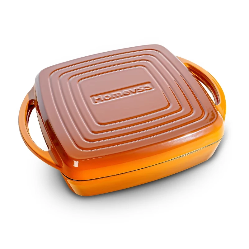 Orange Square High Quality Heavy Duty Cover Handle Kitchen Essential Cookware