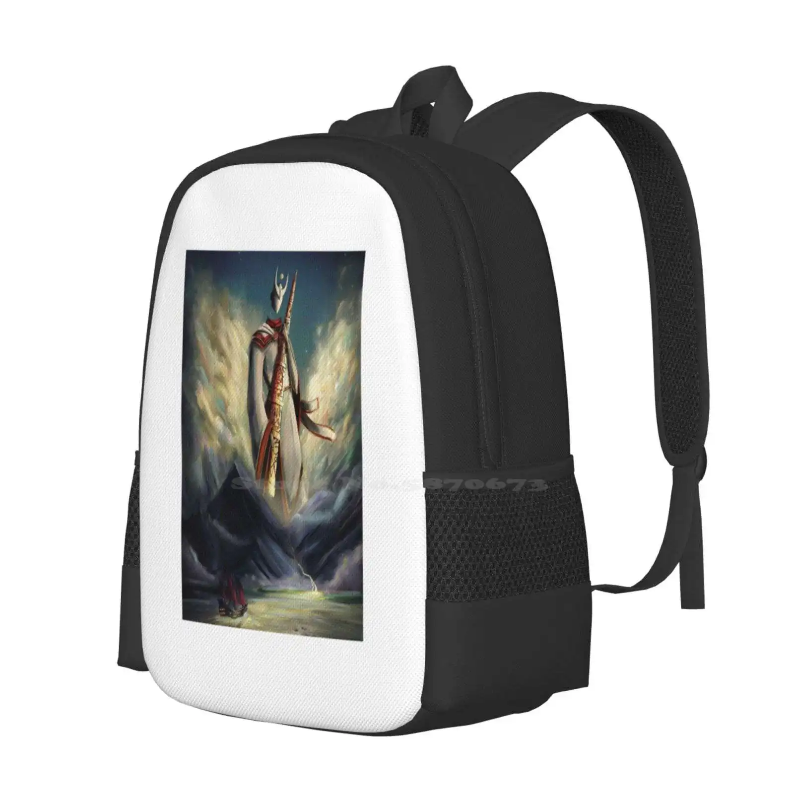 A Loved Creation Hot Sale Backpack Fashion Bags Celestial Boat Sea Fantasy Clouds Cloak Concept