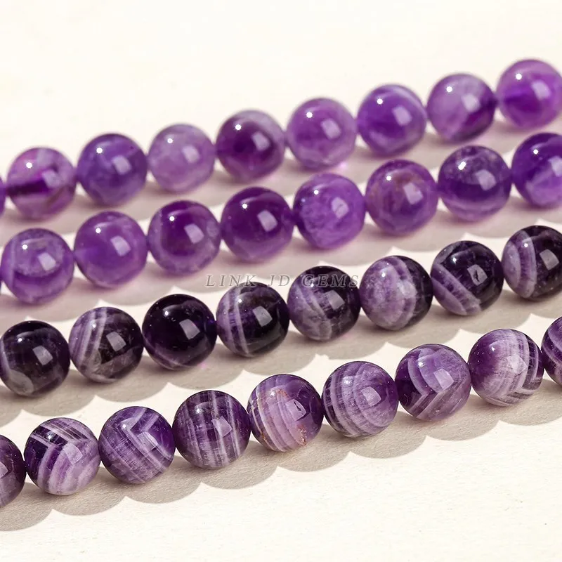 Natural Dark Purple Dream Amethysts Beads Loose Spacer 4 6 8 10 12mm Healing Stone For Jewelry Making Diy Bracelet Accessory