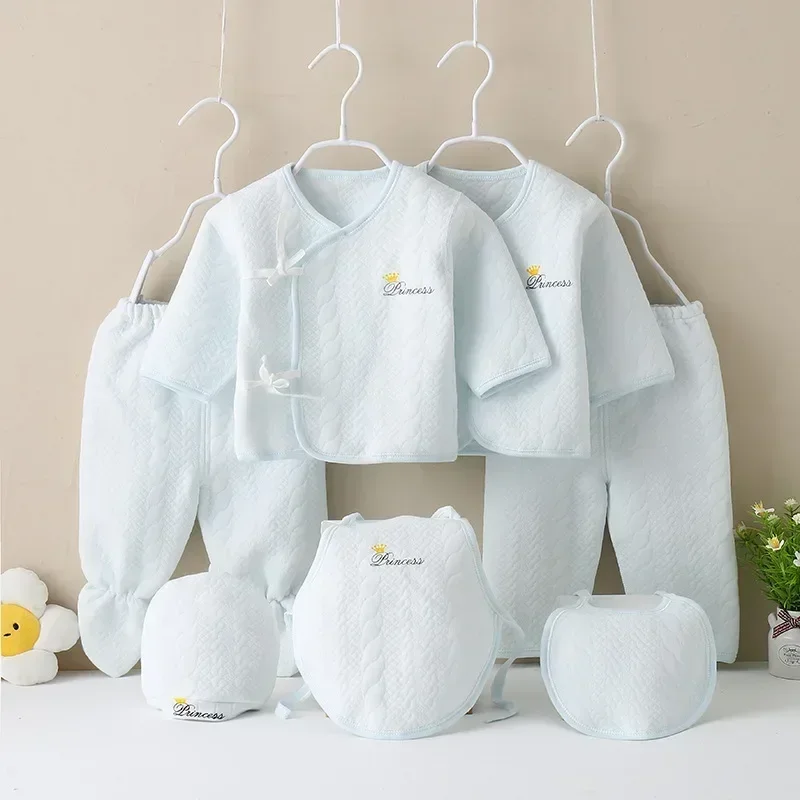 

0-2 Month Newborn Clothing Set 7-piece Combination Baby Close Fitting Set 100% Cotton High Quality Hospital Newborn Outfit