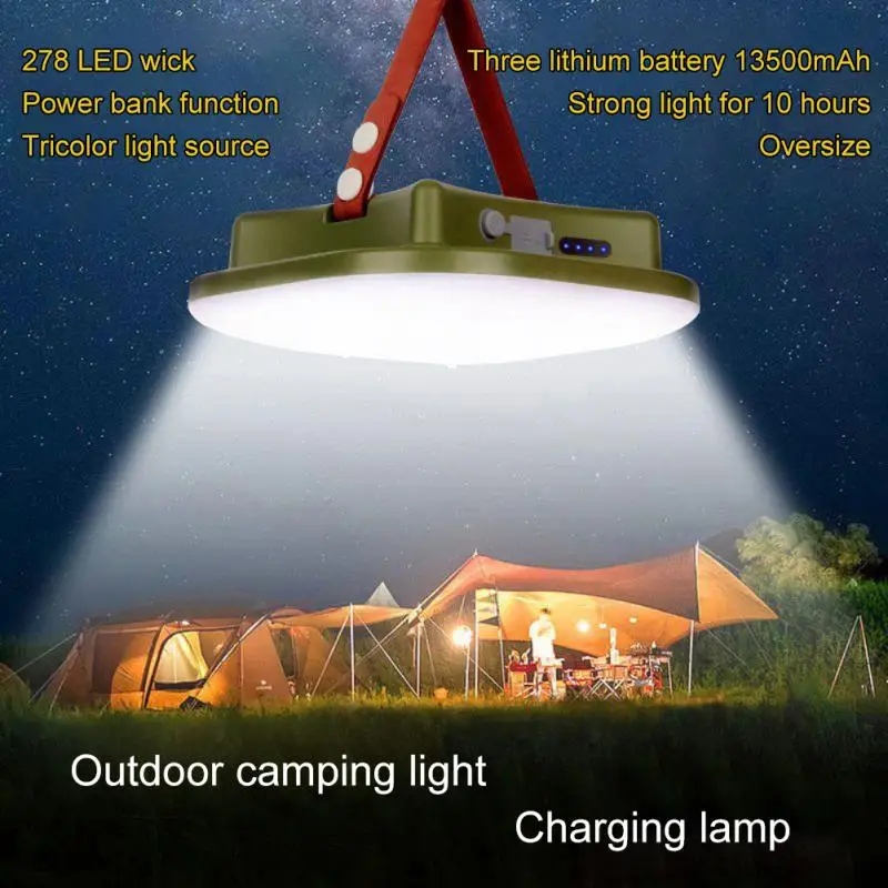 

Flashlight Tent Light Portable Waterproof With Magnet Zoom Dimming Rechargeable Camping Equipment Work Night Lamp Fast Charging