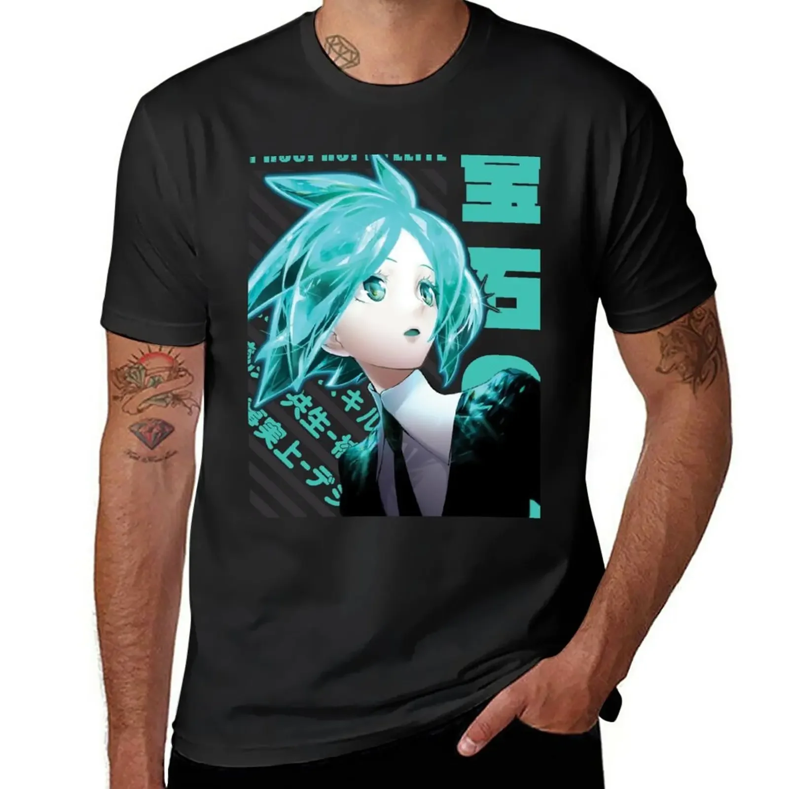 New Houseki no Kuni - Phosphophyllite T-Shirt black t shirt tees plain black t shirts men