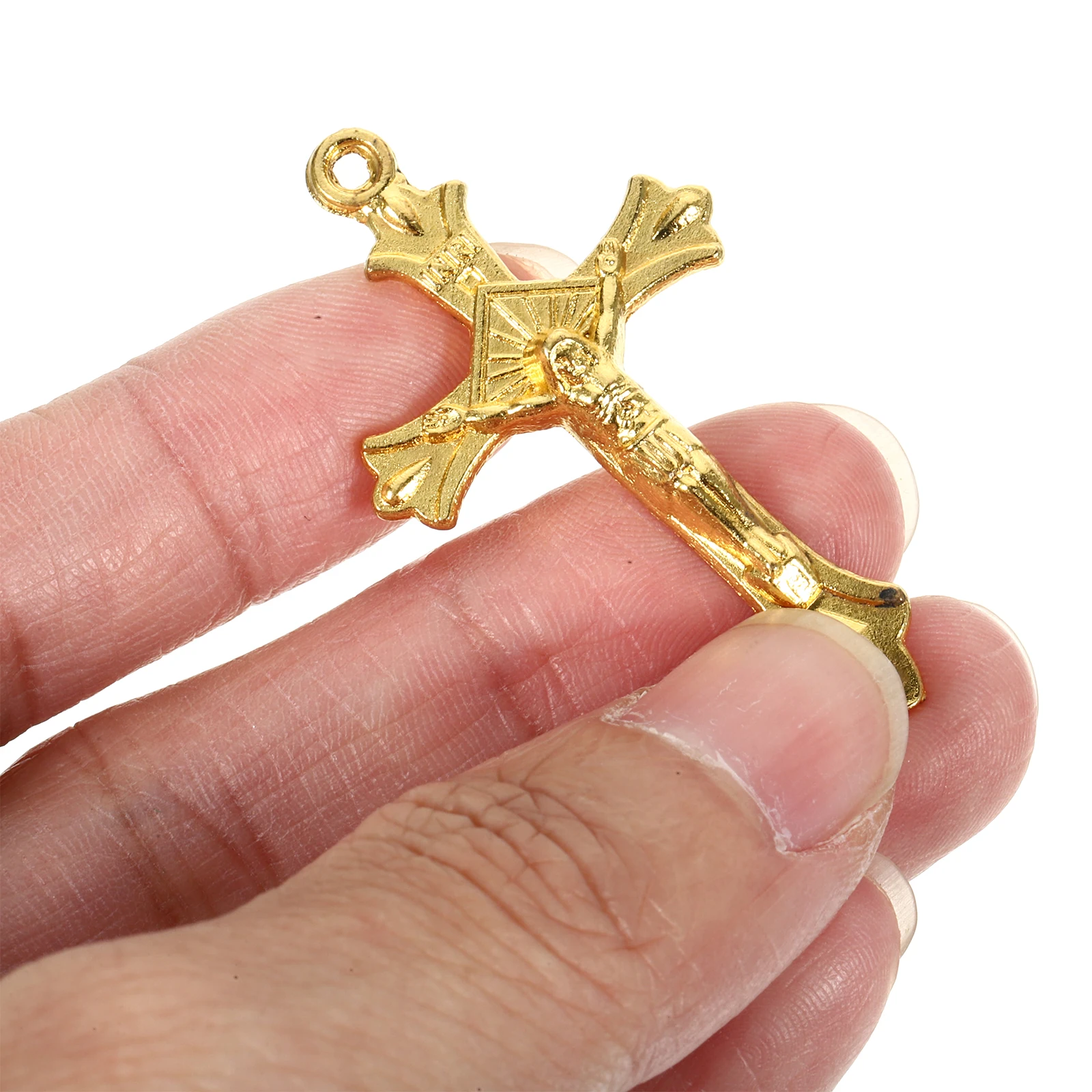 

10 шт. позолоченные подвески в виде креста, креативные подвески в виде креста с отверстиями для изготовления ювелирных изделий, ожерелье, браслет, аксессуары «сделай сам»