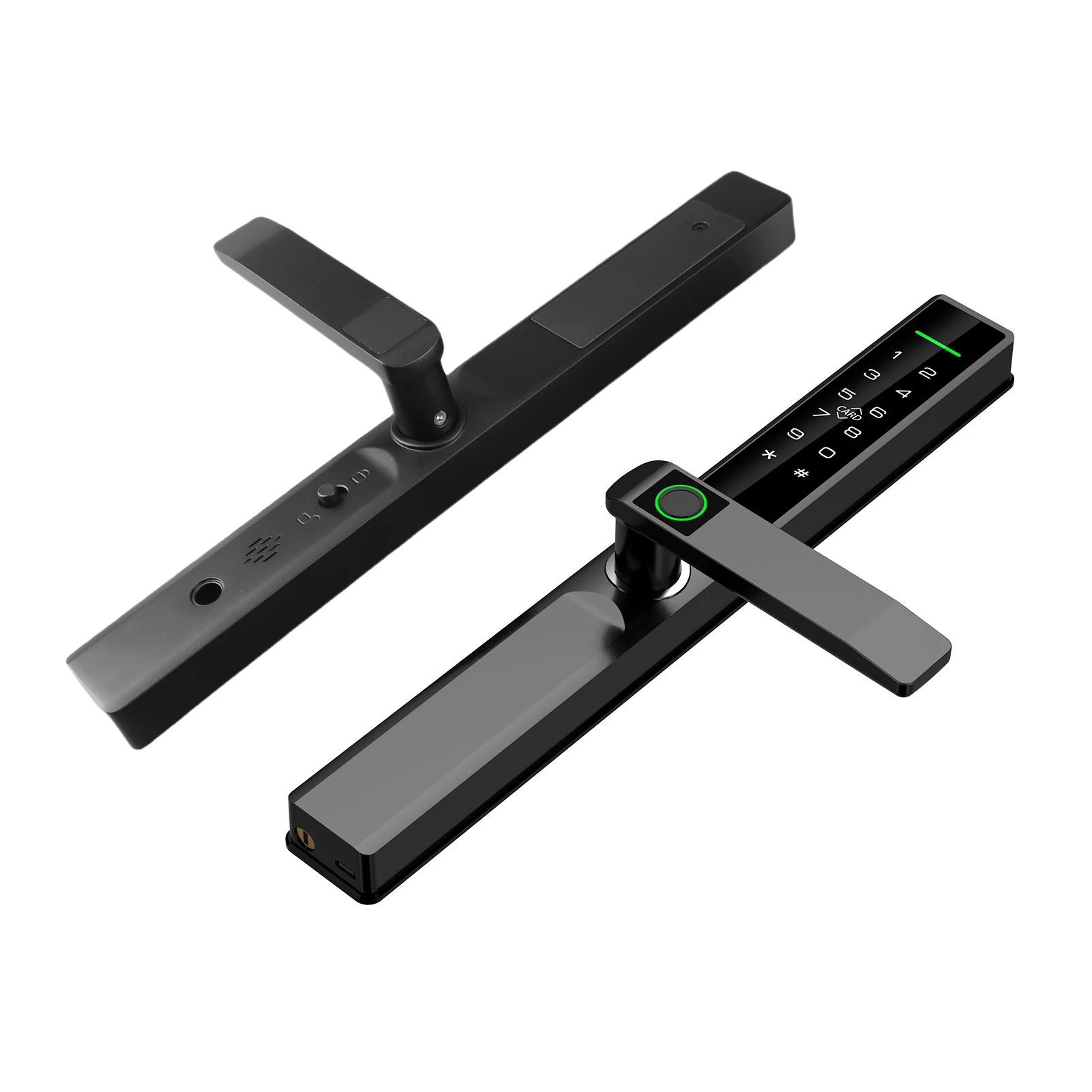 Fechadura inteligente wi-fi para porta de entrada sem chave, aplicativo TY/impressão digital/senha/cartão/chave mecânica, 5 métodos de desbloqueio para porta de casa e escritório