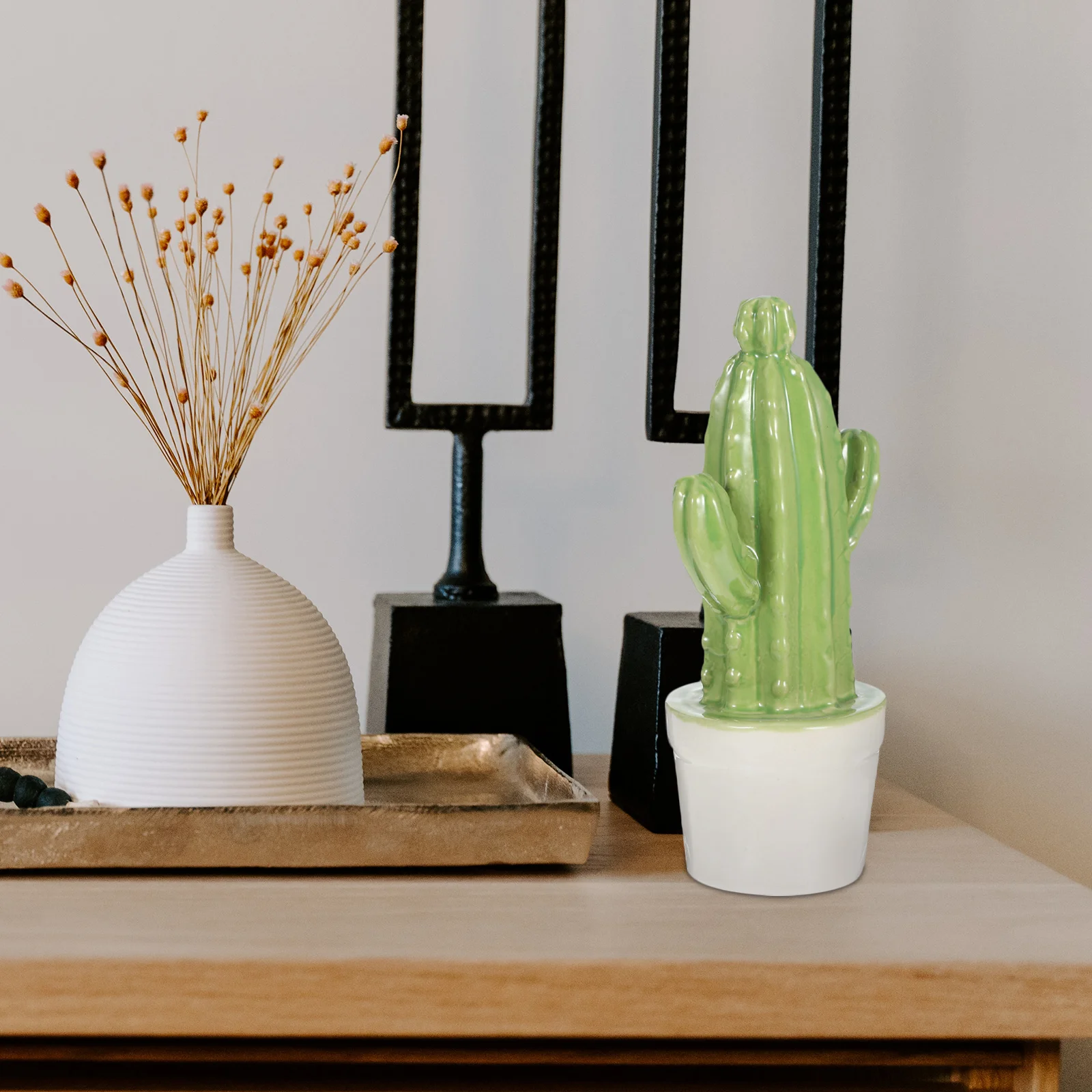 

Small Fake Cactus Mini Ceramic Artificial Plants Desktop Decor Office Home Faux Potted Bonsai Plant Ornaments Indoor Greenery