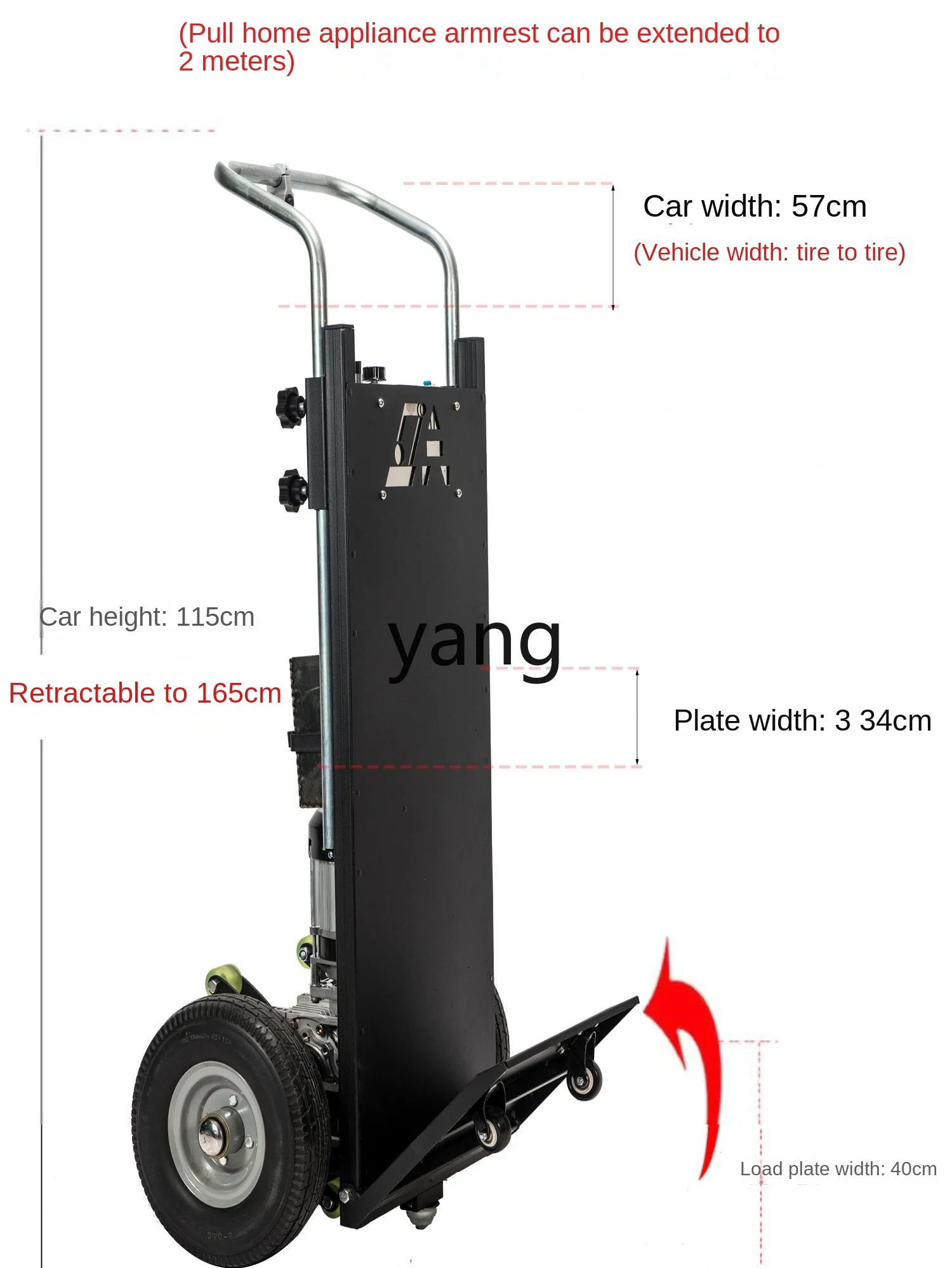 YJQ electric climbing machine up and down the stairs to carry home appliances, furniture, sand, cement, building materials