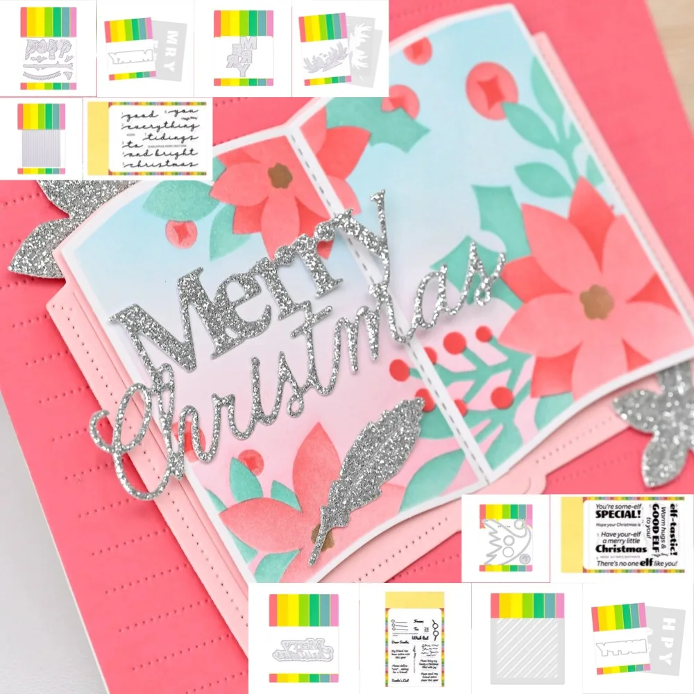 2025 Stempel und Stanzformen für Scrapbooking NEU Weihnachtsmann Tagebuch-Dekoration Schablone Prägevorlage DIY Grußkarte Handgemacht