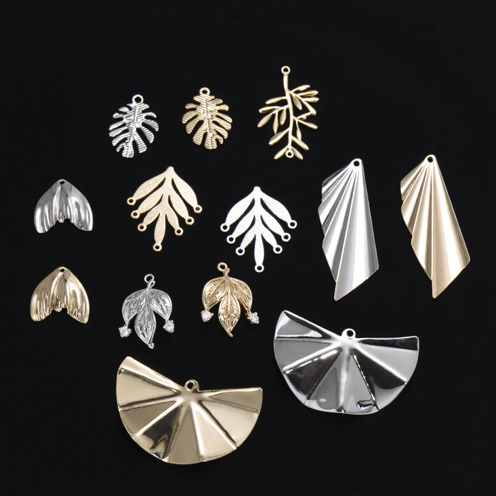 

Сердечный дизайн 50 шт. подвески «сделай сам»/медные аксессуары/подвеска для простых серег/форма листа/фурнитура для ювелирных изделий/ручная работа # 195183