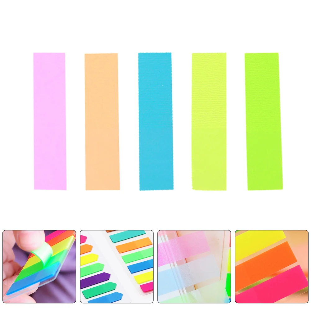 10pc Fluorescent Index Stickers For Books Journals Planners Diaries Schedule Organizer Office Supplies