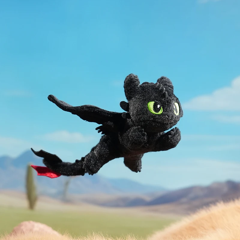 

Genuine Small Animals Pendants 23cm Toothless Keychains Plush Stuffed Hanging Dolls Classic Anime Kids Christmas Birthday Gifts