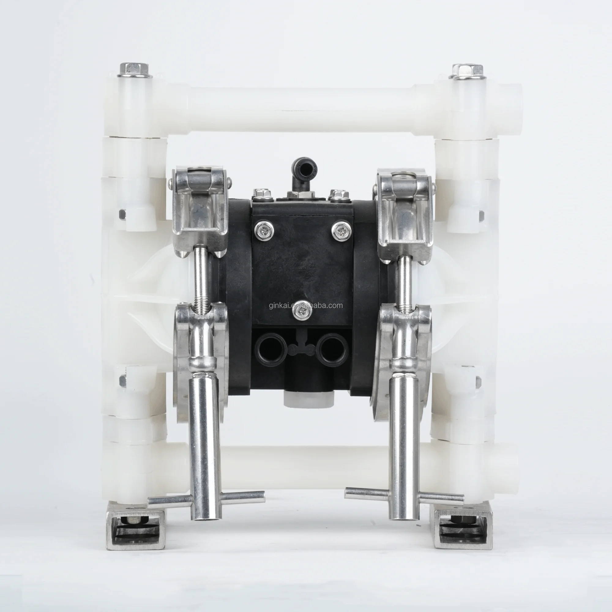 GK DN10 PVDF Pneumatic Diaphragm Pump Manufacturing Pump with FKM Diaphragm for Chemical & Solvent Transfer