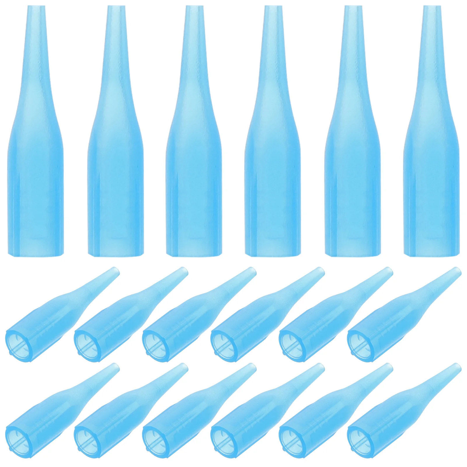 100 قطعة من أطراف الوشم البلاستيكية بتصميم منحني مبتكر بدون حبر سهل التركيب وإبر بديلة آمنة وموثوقة