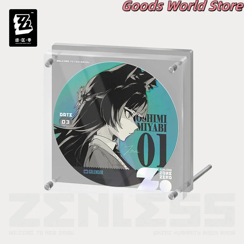 

In stock Hoshimi Miyabi Ellen Joe Bangboo Acrylic perpetual calendar Original ZZZ Zenless Zone Zero Cosplay Costume Halloween