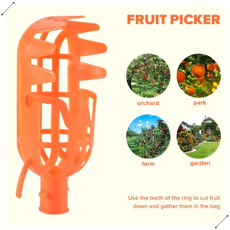 منتقي الفاكهة على ارتفاعات عالية بدون عمود قطعة واحدة من منتقي البلاستيك بدون قطب أداة التقاط الفاكهة للحديقة