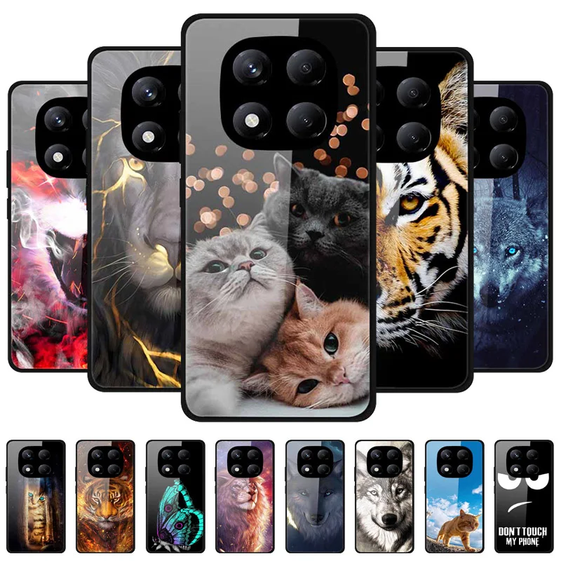 

Чехол для телефона из закаленного стекла для Xiaomi Poco X7, чехлы с крутой росписью черного цвета, твердые чехлы для Poco X7 5G 2025, чехлы на PocoX7 X 7