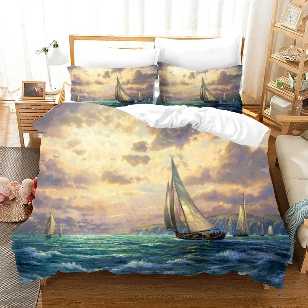 

Oil Painting Van Gogh Star Sky 3D NEW Duvet Cover Pillowcase Bedding Set Adult Boy Girl Bedroom Decoration Single Double Large