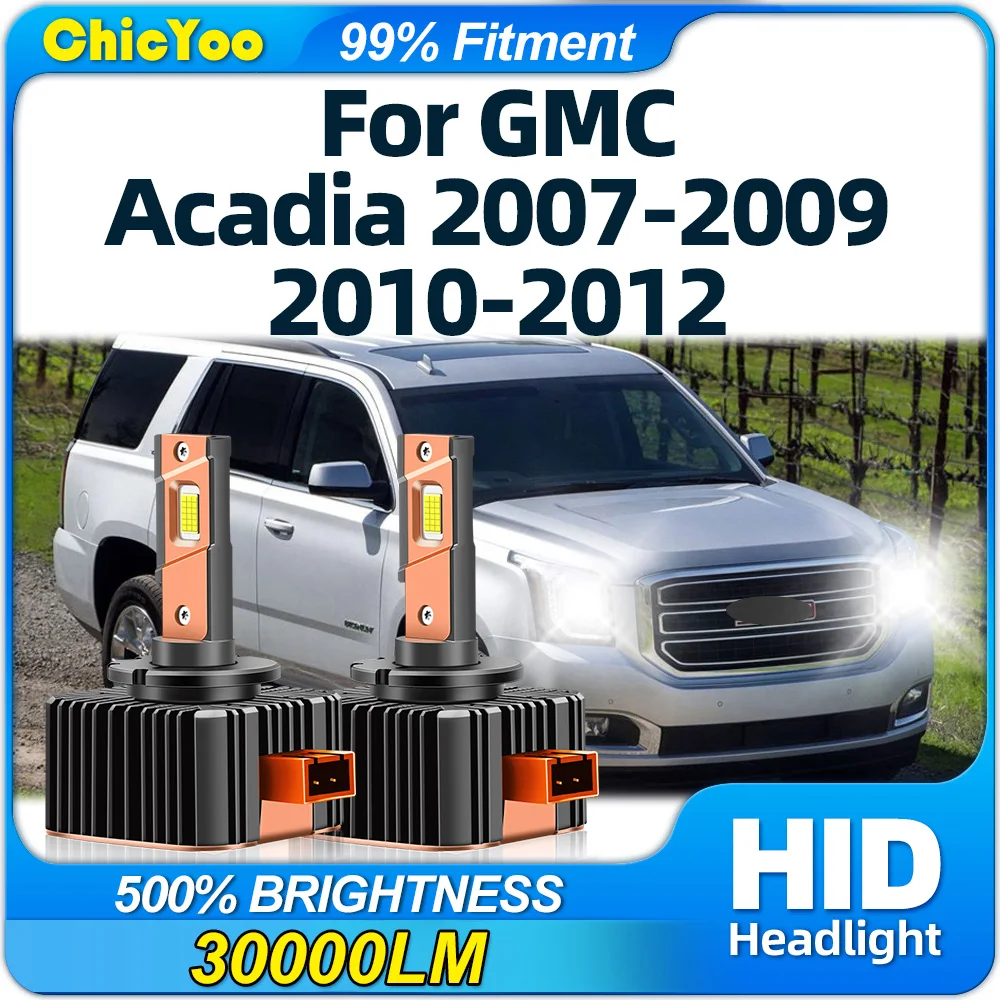 

LED Headlight 30000LM Canbus No Error HID Xenon Lamps 6000K White Plug and Play For GMC Acadia 2007 2008 2009 2010 2011 2012